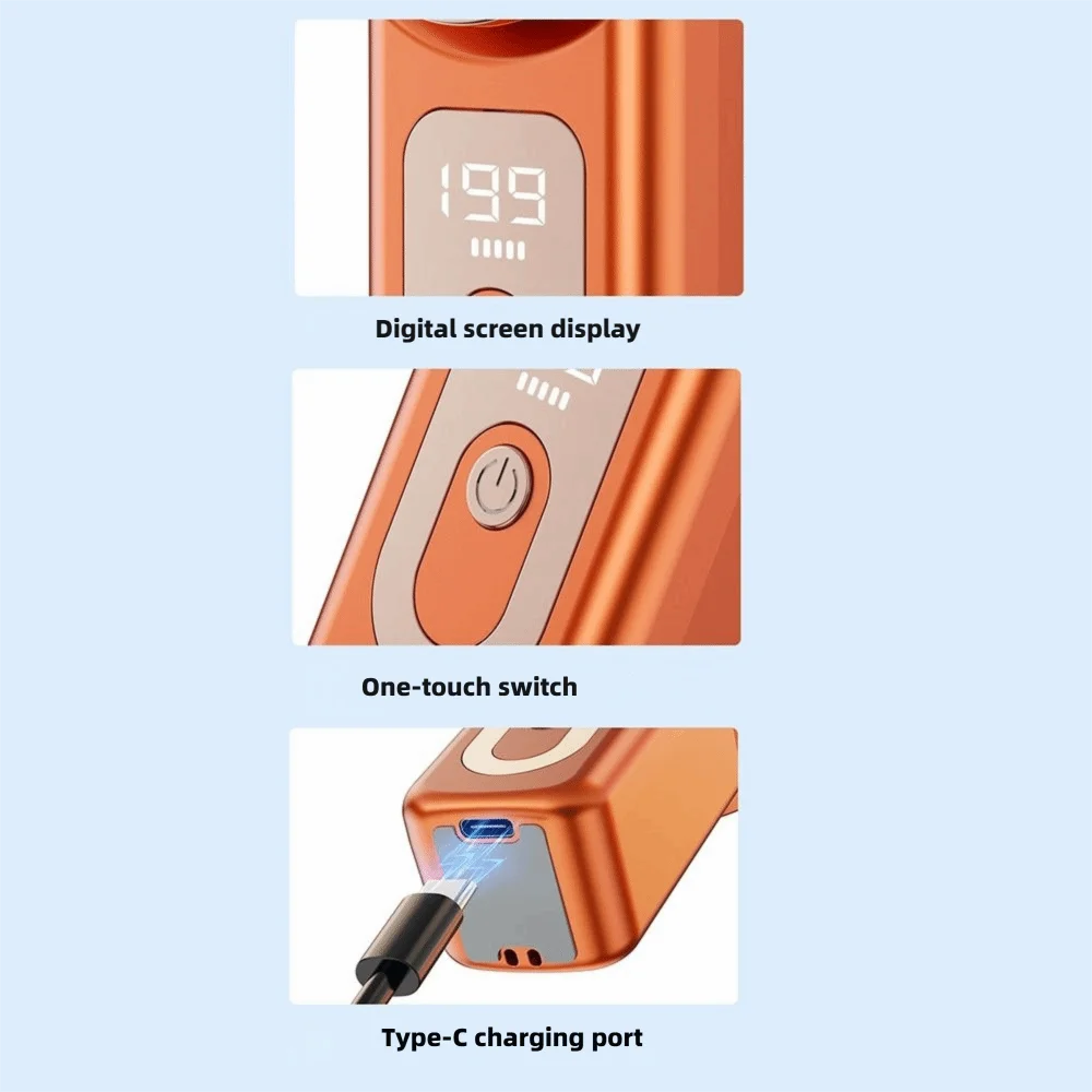 Ice Blaster Turbo Fan — 199 Speed Handheld Cooling Fan