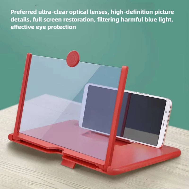 12"Mobile Phone Magnifier Ultra-HD Screen for Easy TV Viewing Orientation for Landscape Use Eye Protection Full-Screen