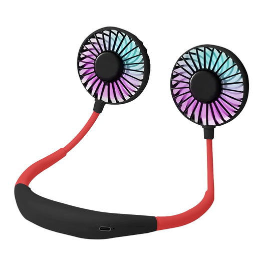 Neck Fan Rechargeable 1200mAh 3 Speeds Hands Free Wearable Fan Portable Personal Cooling Fan for Travel Outdoor Hot Sale