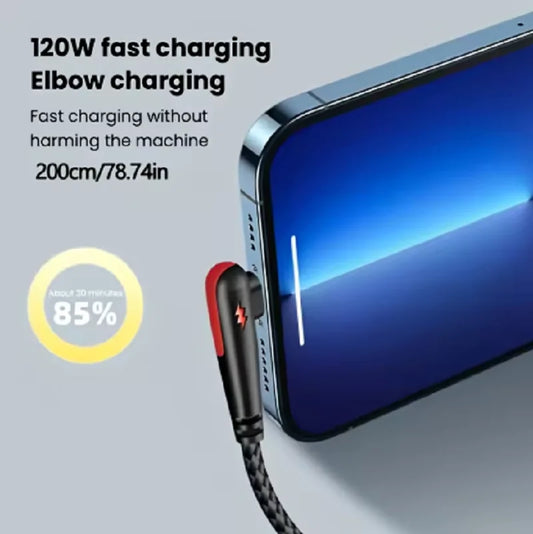 120W Right-Angle USB-C Cable